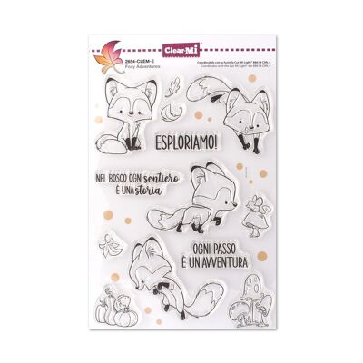 Timbri in polimero trasparente Foxy Adventures