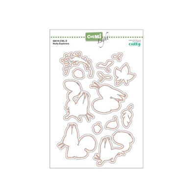 Fustelles sous-jacentes pour les timbres transparents Nutty Explorers