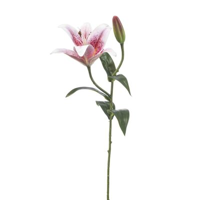 Bouquet de lys artificiel rose clair 56 cm