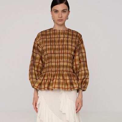 Automne Plaid Blouse