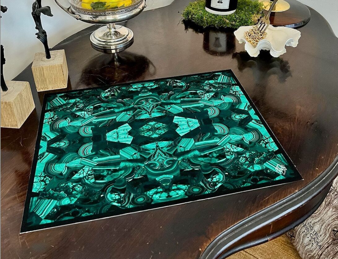 MALACHITE VELVET PLACEMAT