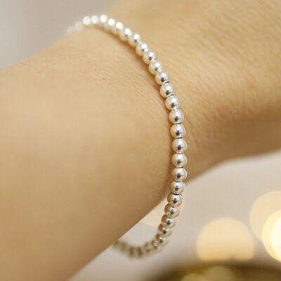 Bracelet en argent 925 - perles de 4 mm