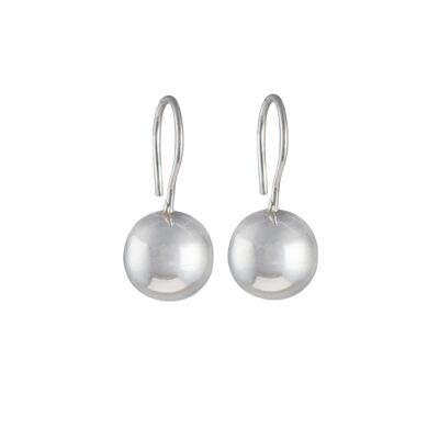 Silver Hook Earrings with Sphere Drop