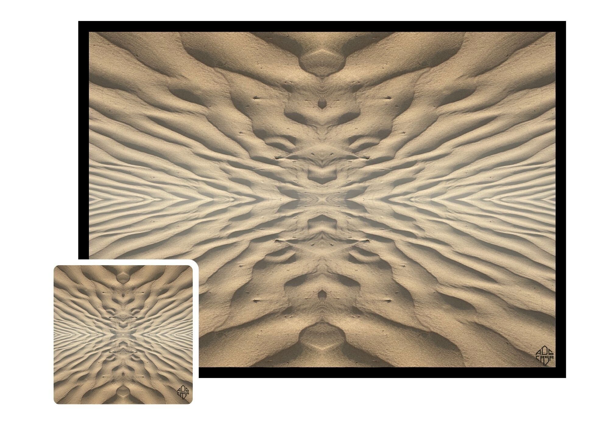 VELVET PLACEMAT WITH SAND PATTERN