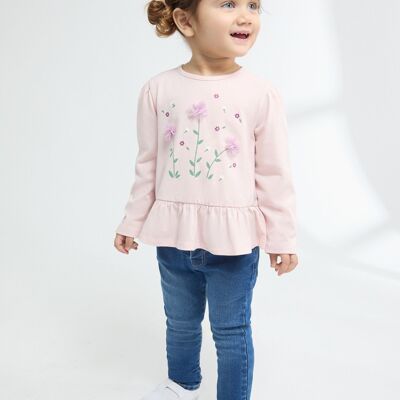 Long-sleeved T-shirt for baby girls BGI65515