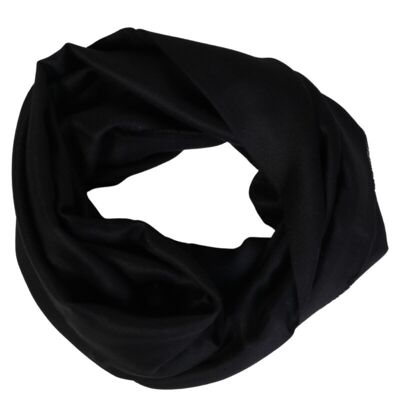 Sciarpa nera con spalle in misto lana di alpaca Royal e seta