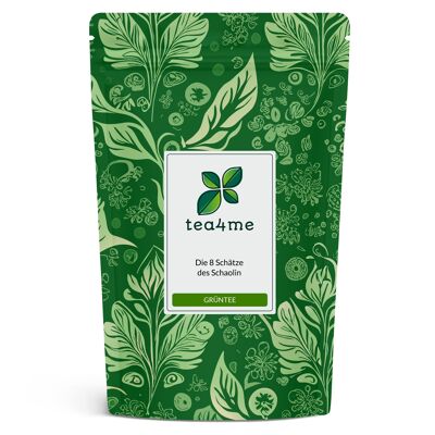 tea4me Green Tea The 8 Treasures of Shaolin with Pineapple and Strawberry Flavor
