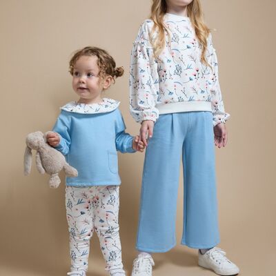 Girls' floral print crewneck sweatshirt BGI65518