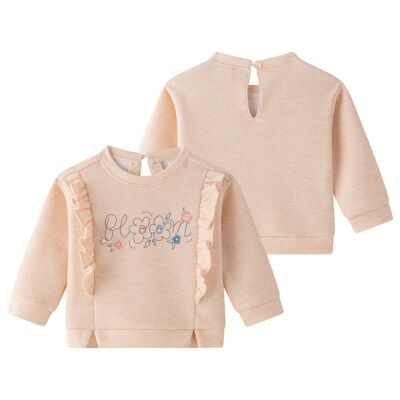 Terry sweatshirt with ruffles for baby girls BGI65522