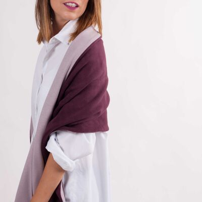 Sciarpa scialle color bordeaux mezzanotte
