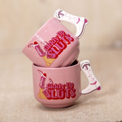 Giddy Up Sluts Novelty Espresso Cups – Novelty Gift