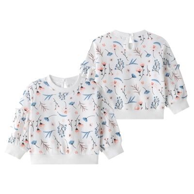 Long-sleeved terry sweatshirt for baby girls BGI65526