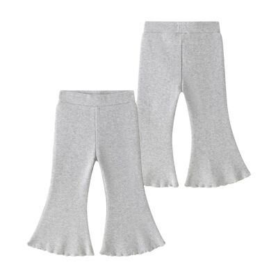Pantalón largo canalé con cintura elástica para niña BGI6553