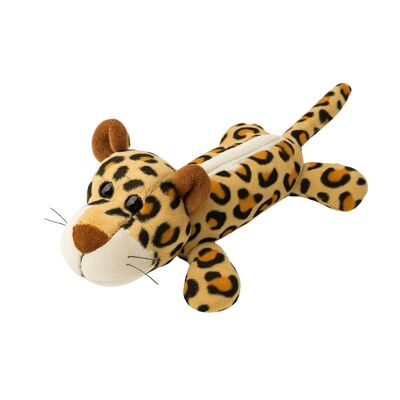 25cm Plush Panther Pencil Case with Soft Zipper Closure, Ideal for School, Kids or Office