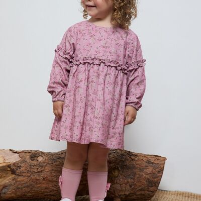Robe en velours côtelé à manches longues pour bébé fille BGI95503