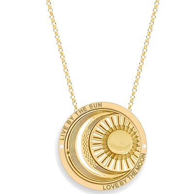 Celestial Sun and Moon Necklace
