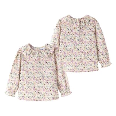 Long-sleeved blouse with ruffled collar for baby girls BGI95504