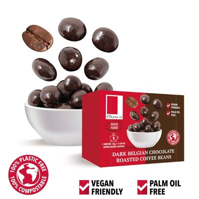 Grains de café au chocolat noir (paquet de 10 x 50 g)