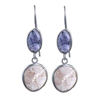 Tanzanite and Morganite Earrings