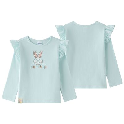 Long-sleeved ruffled winter T-shirt for girls JGI65756