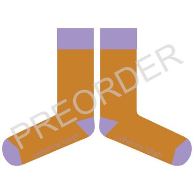 ANKLE SOCKS - cotton - women's - GLITTER - ginger/lilac - CASE SIZE 3