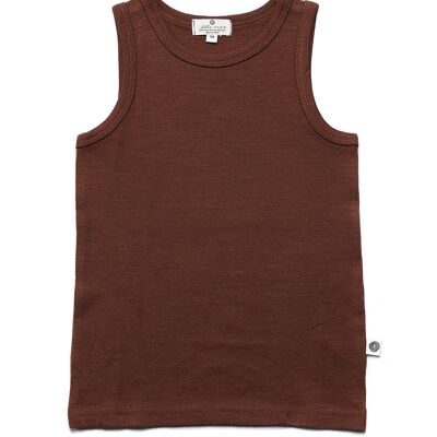 Chemise enfant en laine mérinos - Cannelle