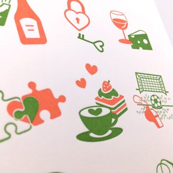 "Vous venez d'appartenir ensemble" (Liebe) Carte pliante Letterpress A6 avec enveloppe 2