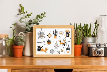 Carte pliante "Animaux & Plantes" Letterpress A6 avec enveloppe 4