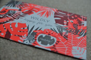 Carte postale A6 typographique "Wildly happy" (mariage) 4