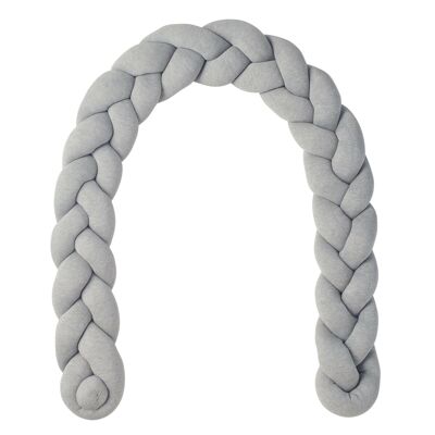 Serpent de lit tressé jersey gris XL