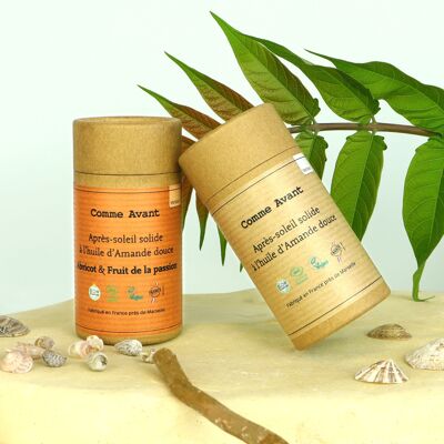 Solid after-sun with sweet almond oil