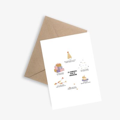 Birthday Ingredients - Simple Birthday Card