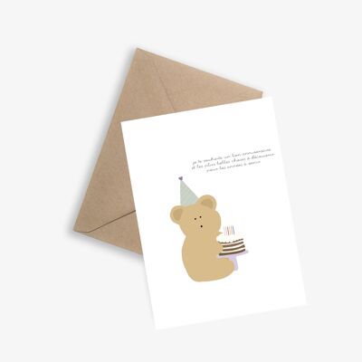 A few birthday words - Simple birthday card