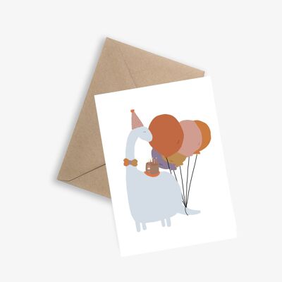 Blowing out the candles - Simple birthday card