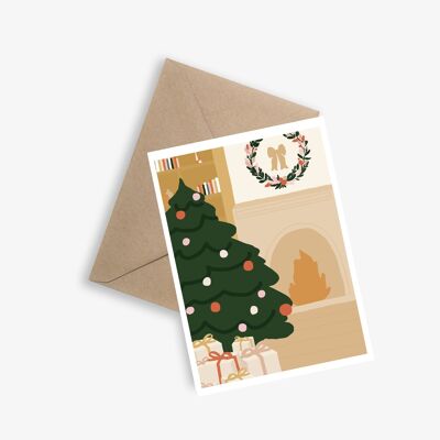 Accanto al caminetto - Cartolina singola e poster