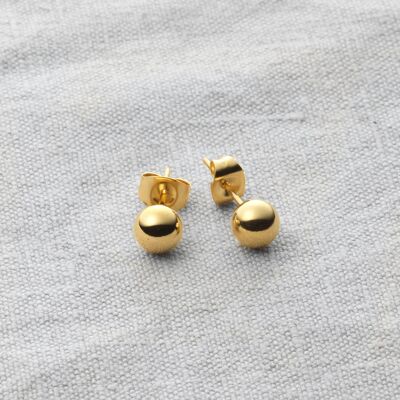 Boucles d'oreilles à tige, 6 mm - or
