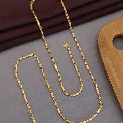 Twisted Link 18ct Gold Plated Unisex Chain Necklace