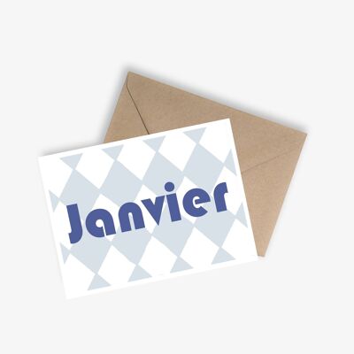 Single Card - JANUARY TO DECEMBER (MONTHS)