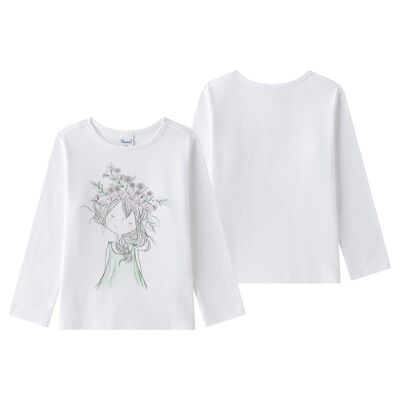 White long-sleeved T-shirt JGI65719