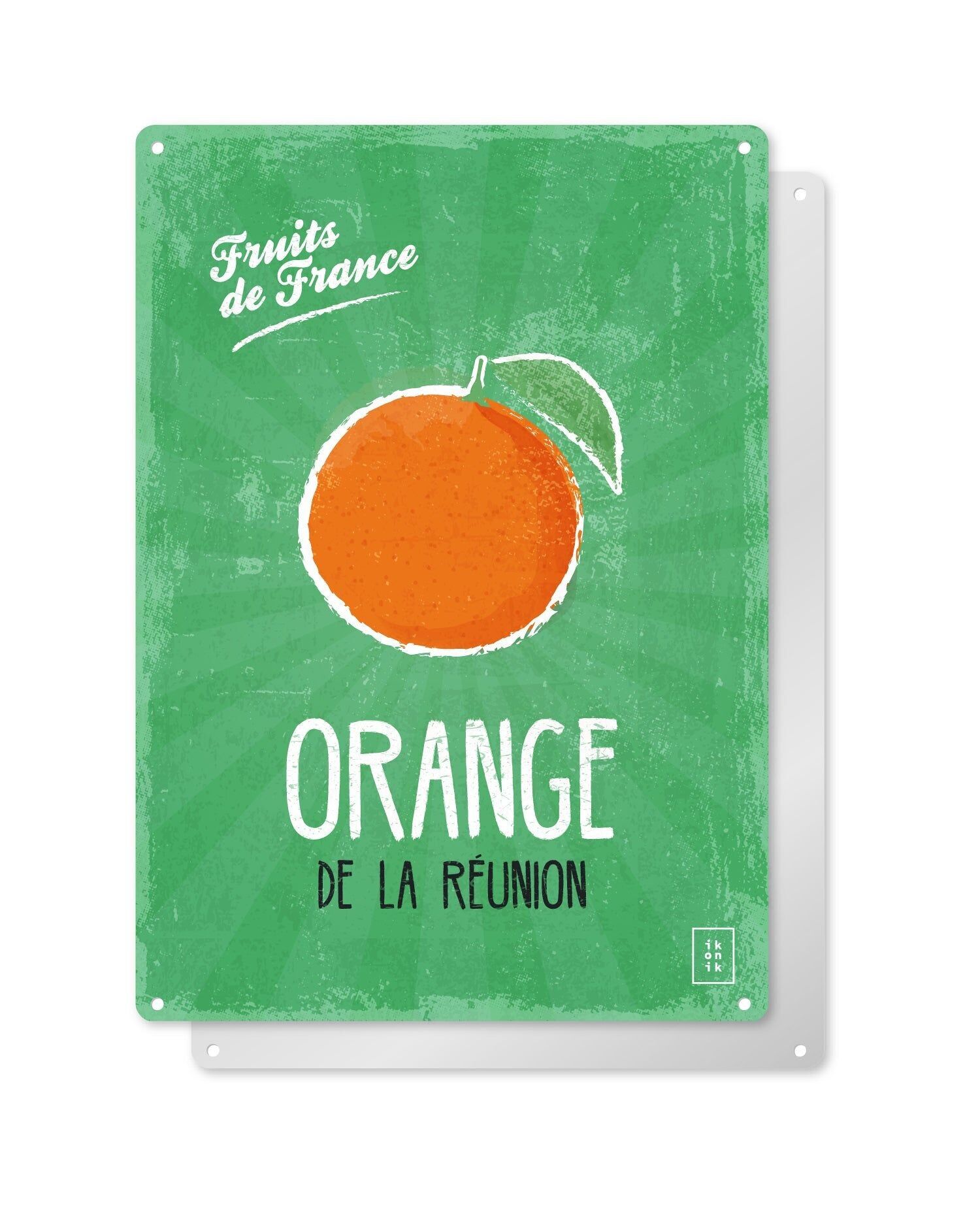 Orange dekorative Plakette aus Réunion