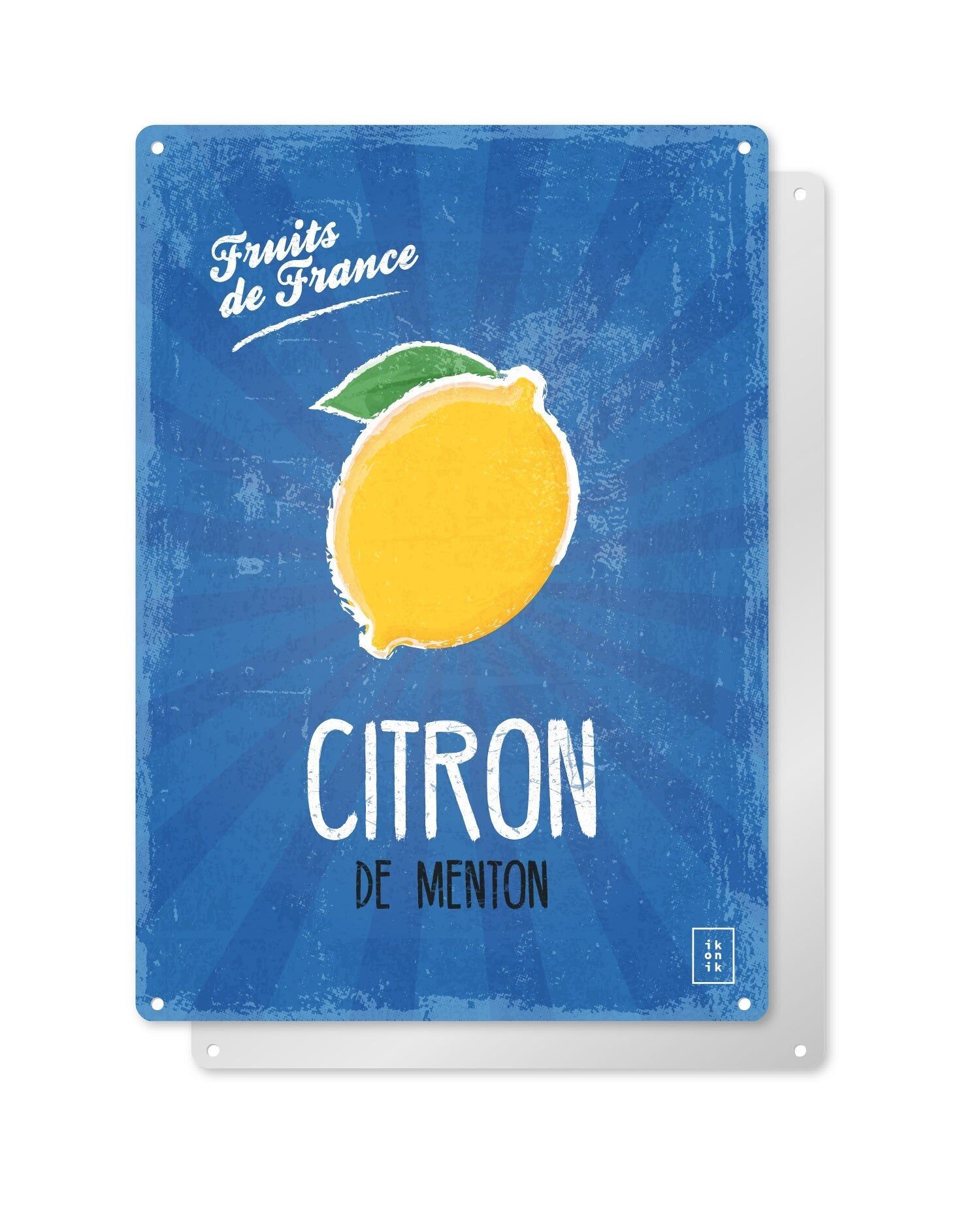 Dekorative Plakette mit Menton-Zitrone