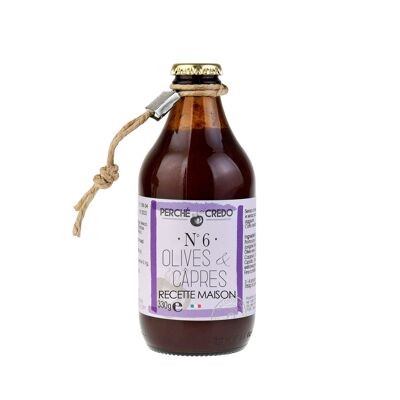Receta casera "mediterránea" con aceitunas y alcaparras nº 6, 330 g