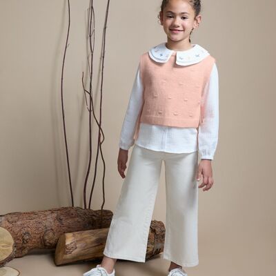 Gilet en tricot, vêtement d'hiver pour fille JGI85723