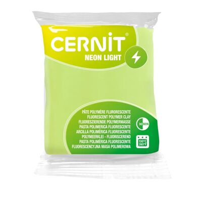 Cernit NEON Polymer Clay - Fluorescent Yellow x56g (G10645)