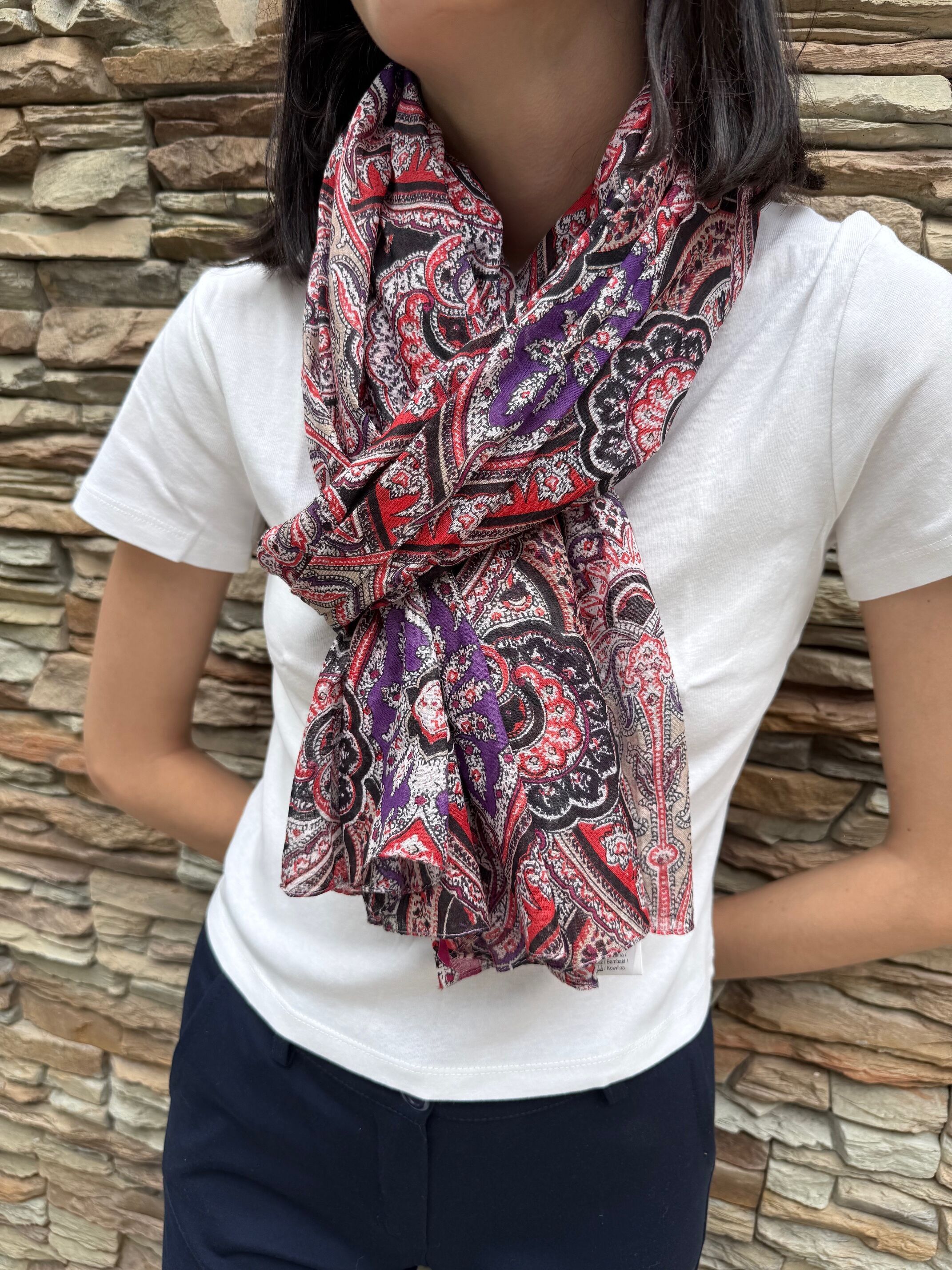 Sciarpa 100% cotone indiano - unisex