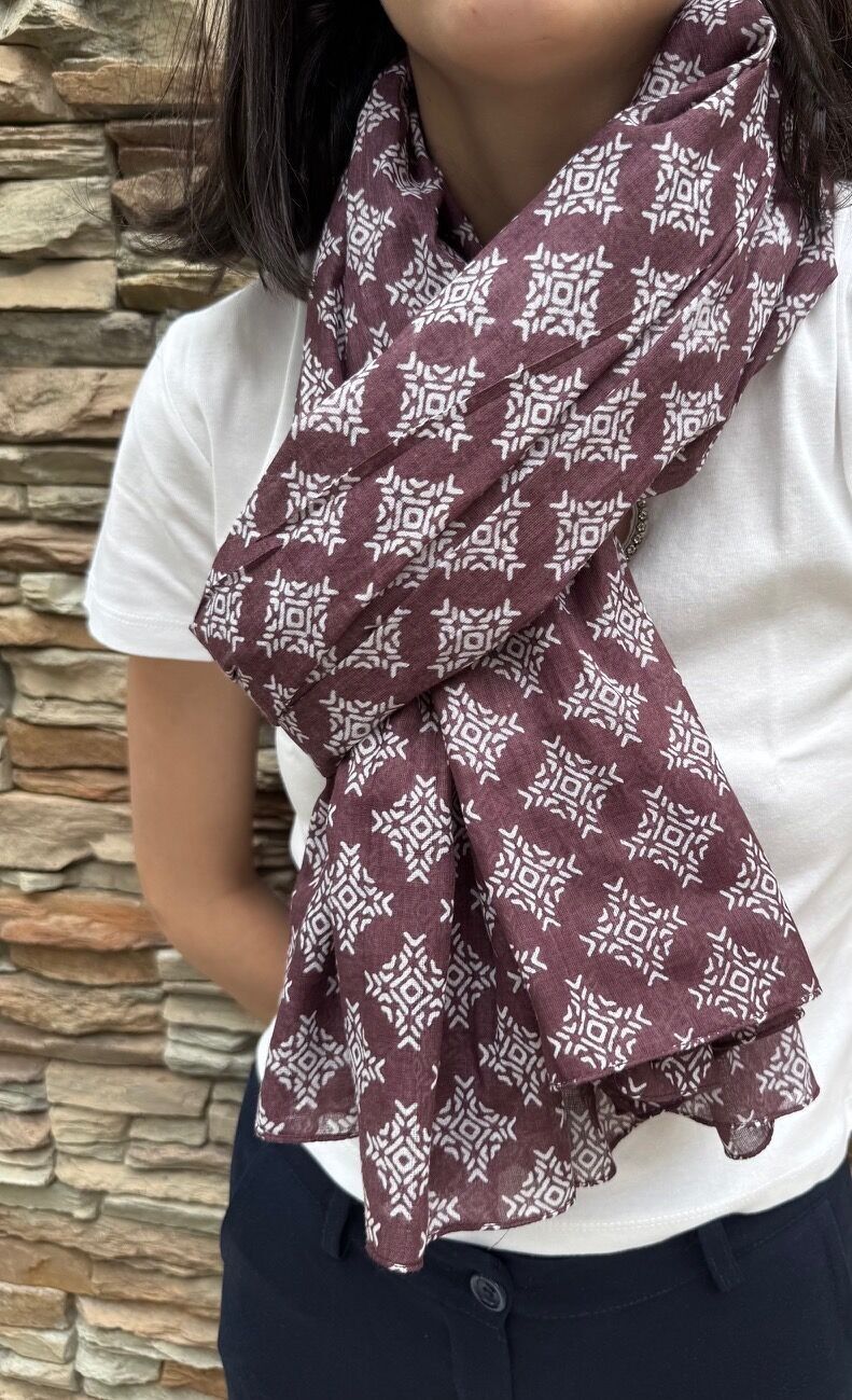 Bufanda unisex 100% algodón indio