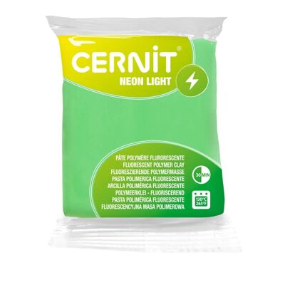 Cernit NEON Polymer Clay - Fluorescent Green x56g (G10647)