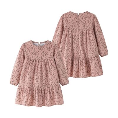 Abito con stampa floreale, abbigliamento invernale per ragazze JGI95726