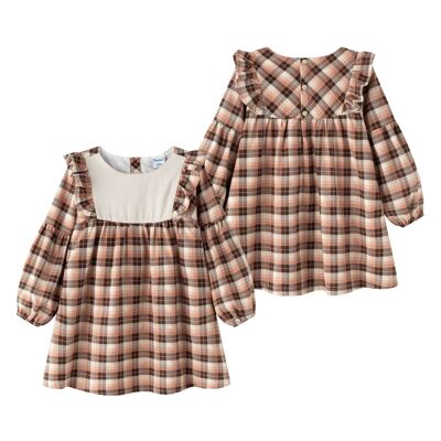 Abito a maniche lunghe con volant, abbigliamento invernale per bambine JGI95730