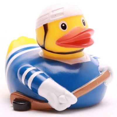Canard en caoutchouc hockey sur glace bleu - canard en caoutchouc